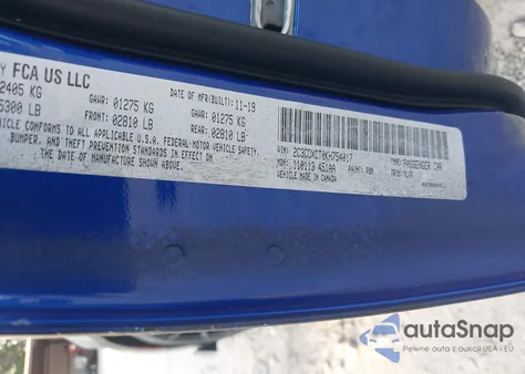 2019 Dodge Charger R/T Rwd z USA, uszkodzony, nr VIN 2C3CDXCT0KH754017